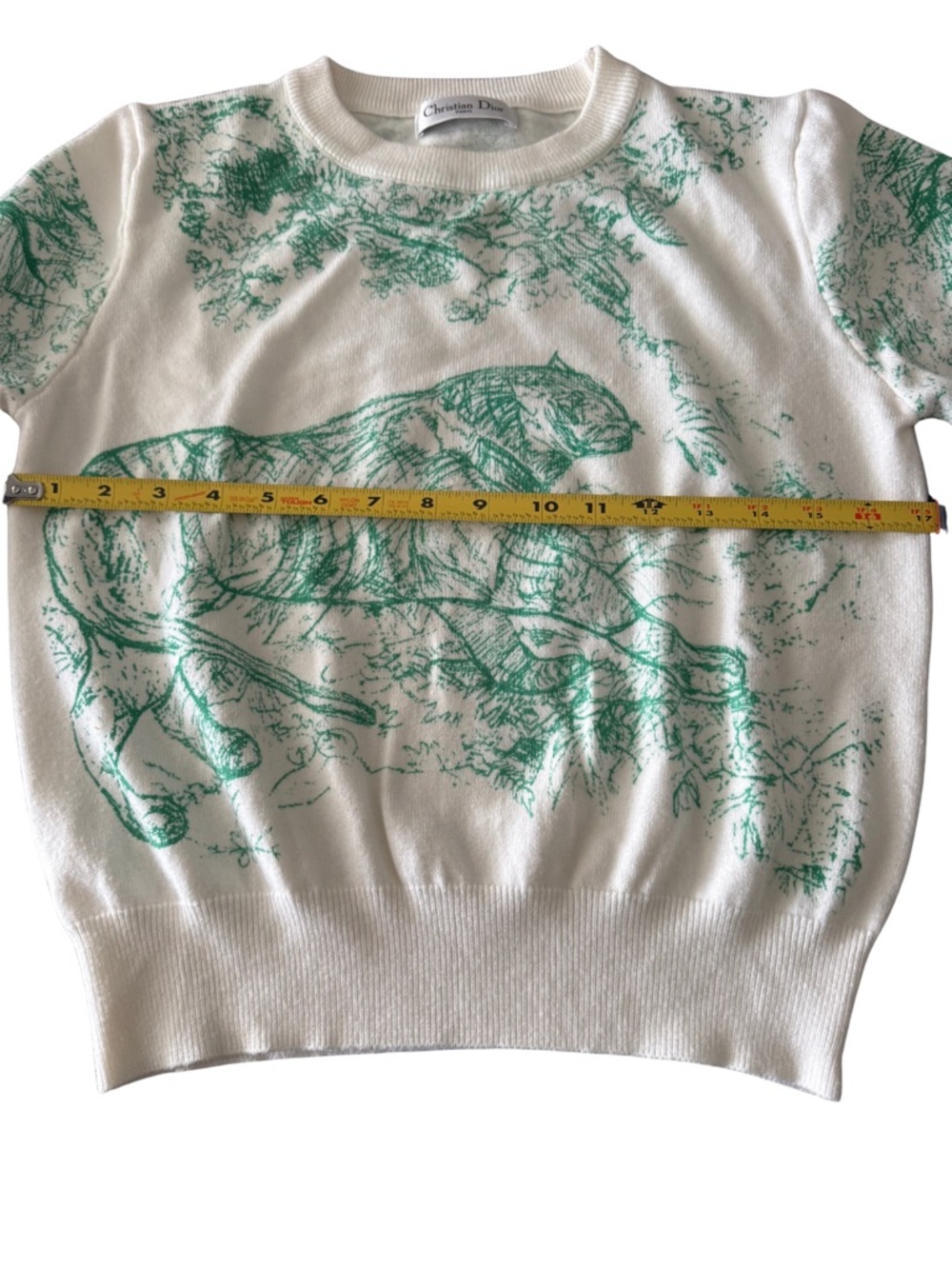 Dior Green and White Toile Crewneck Sweater - Picture 5 of 6